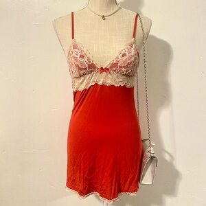Victoria Secret Red Cotton Slip